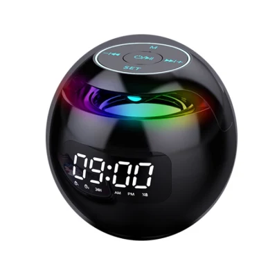 Mini Bluetooth Speaker Wireless Subwoofer Sound Box Alarm Clock HiFi TF Card MP3 Music Player Speaker FM Radio
